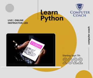 Computer Coach’s “Learn Python” course banner