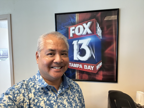 Joey de Villa in FOX 13 News Tampa’s green room.